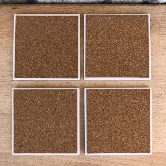 Christmas Happy Holidays Box of 4 Pc. Green Red Holidays Ceramic Coasters - Picture 7 of 15